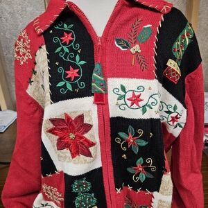Holiday Patchwork Women's Cardigan